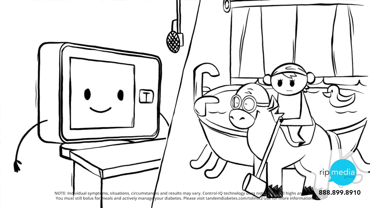 2D animated Insulin Pump Explains Whiteboard Animation